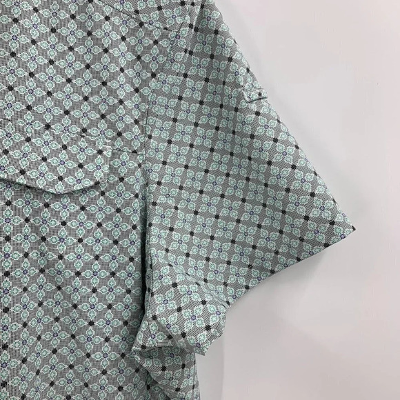 REI Co-op Sahara Button Up Outdoor Short Sleeve Shirt in Asphalt Floral Size XL - Picture 4 of 10